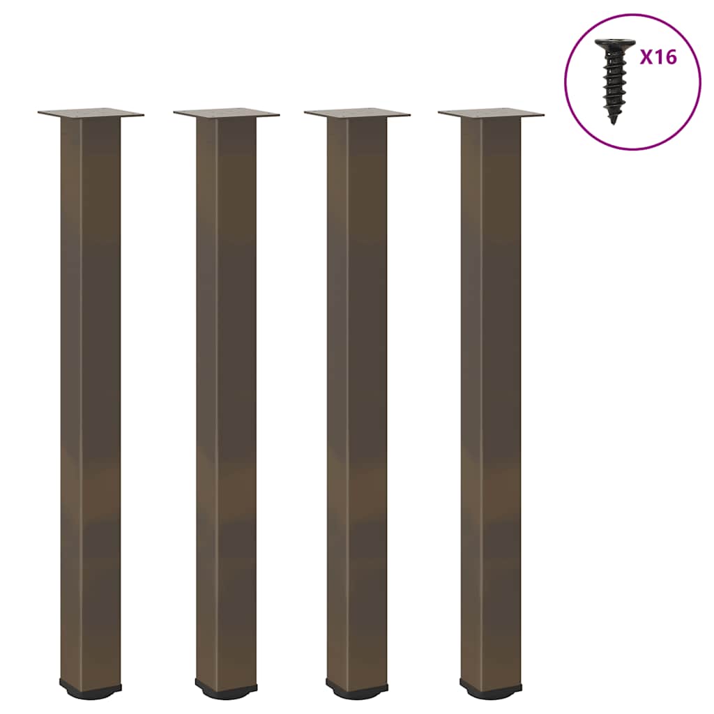 Coffee Table Legs 4 pcs Natural Steel 100-102 cm Steel - Merlin Deals