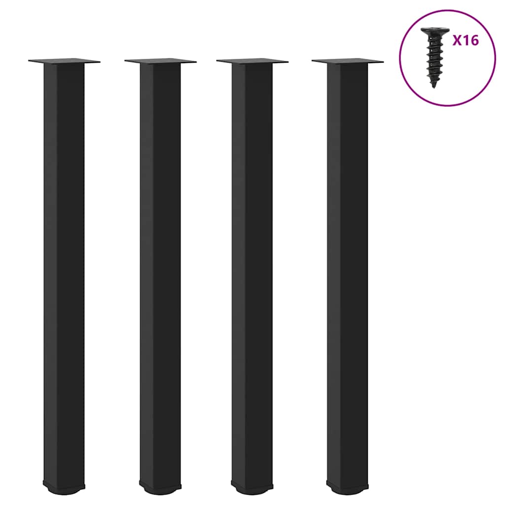 Coffee Table Legs 4 pcs Black 110-112 cm Steel - Unbeatable Bargains