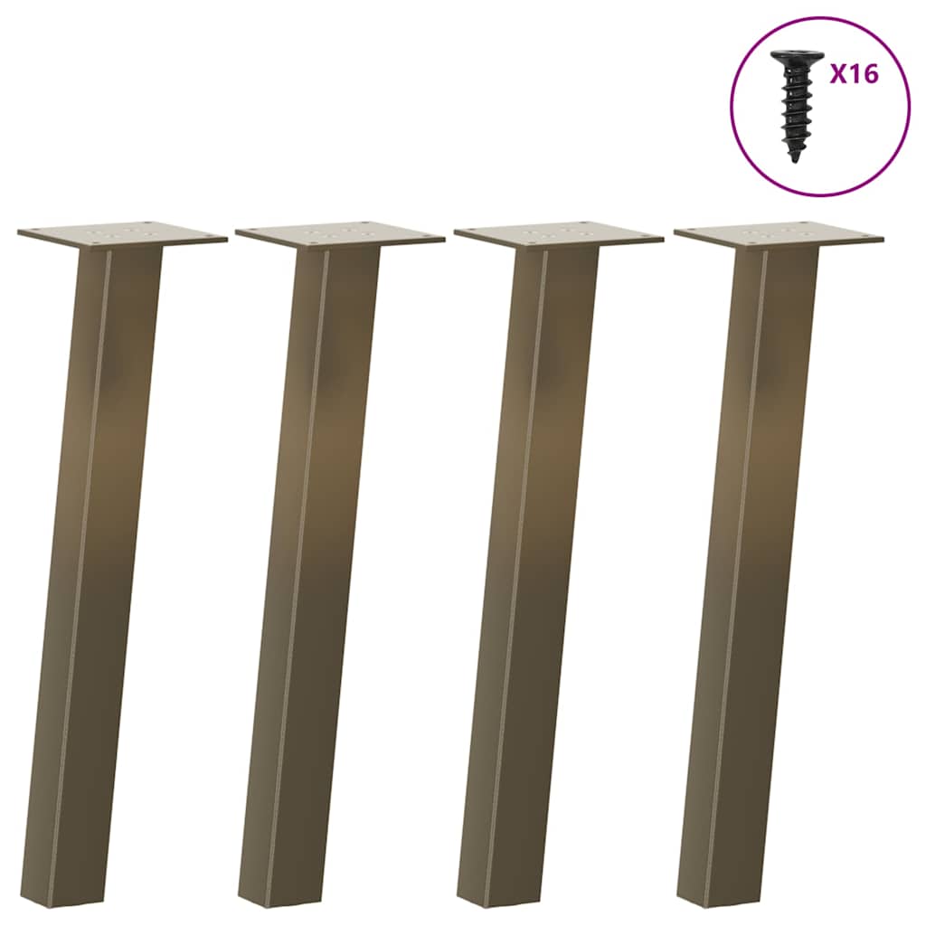 Coffee Table Legs 4 pcs Natural Steel 30 cm Steel - Design Hut
