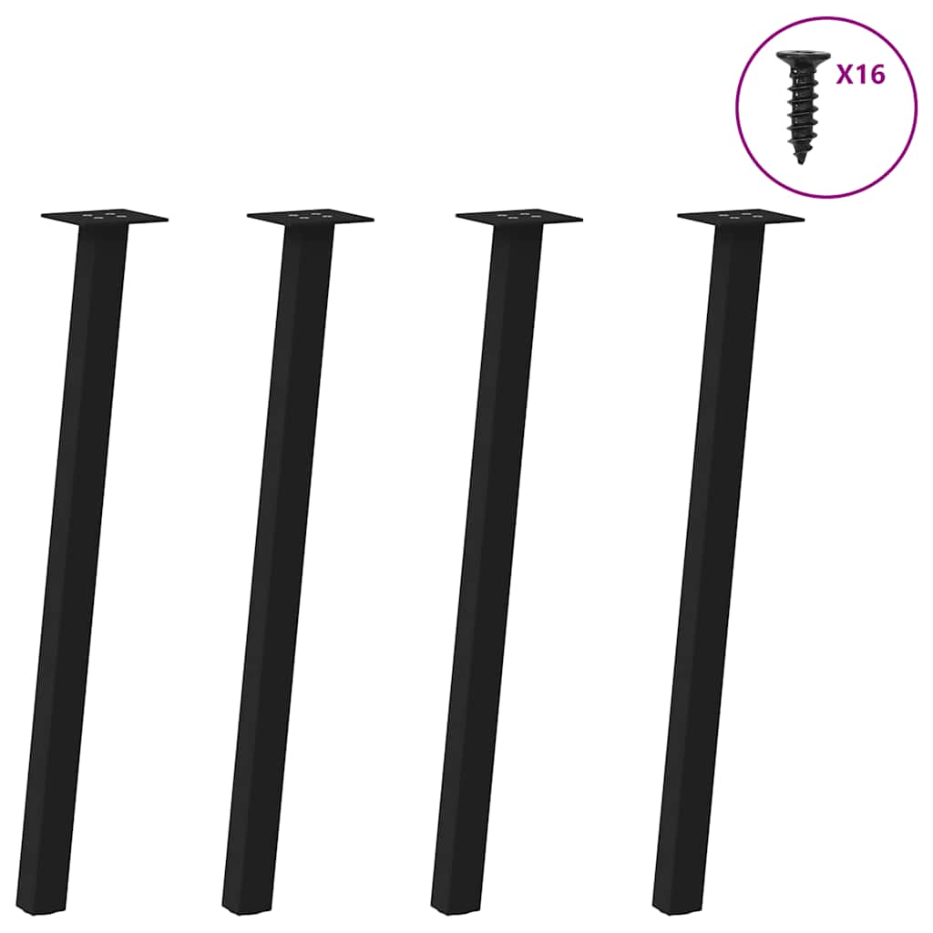 Coffee Table Legs 4 pcs Black 72 cm Steel - Casper Homes