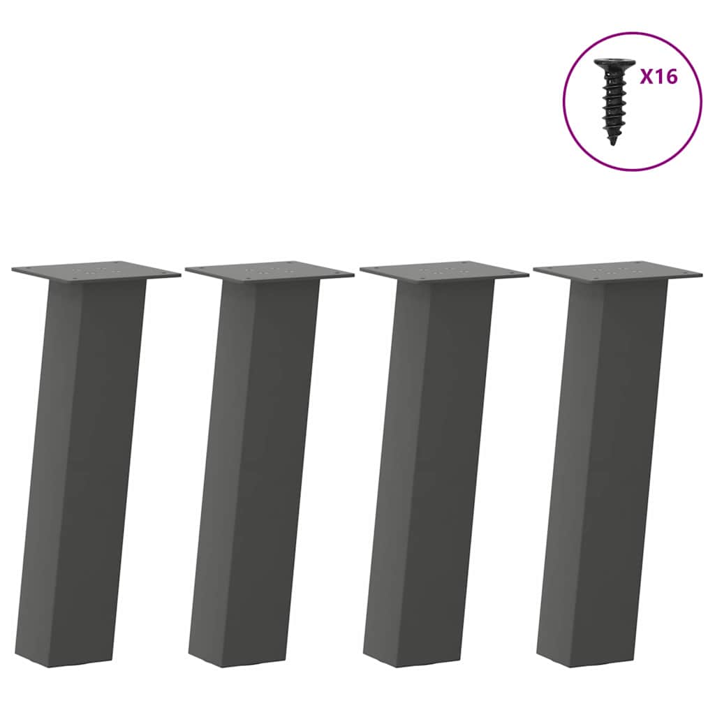 Coffee Table Legs 4 pcs Anthracite 42 cm Steel - Merkel Designers