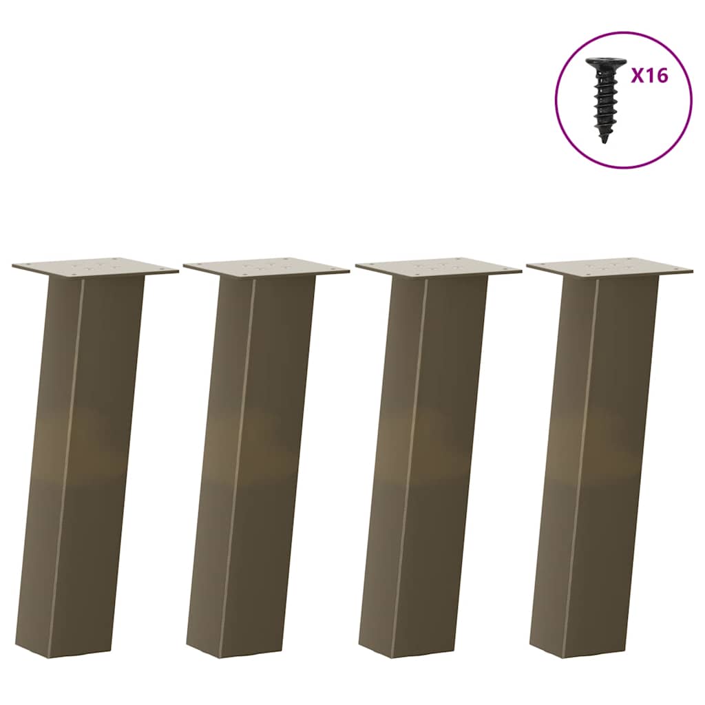 Coffee Table Legs 4 pcs Natural Steel 42 cm Steel - Millennium Furniture