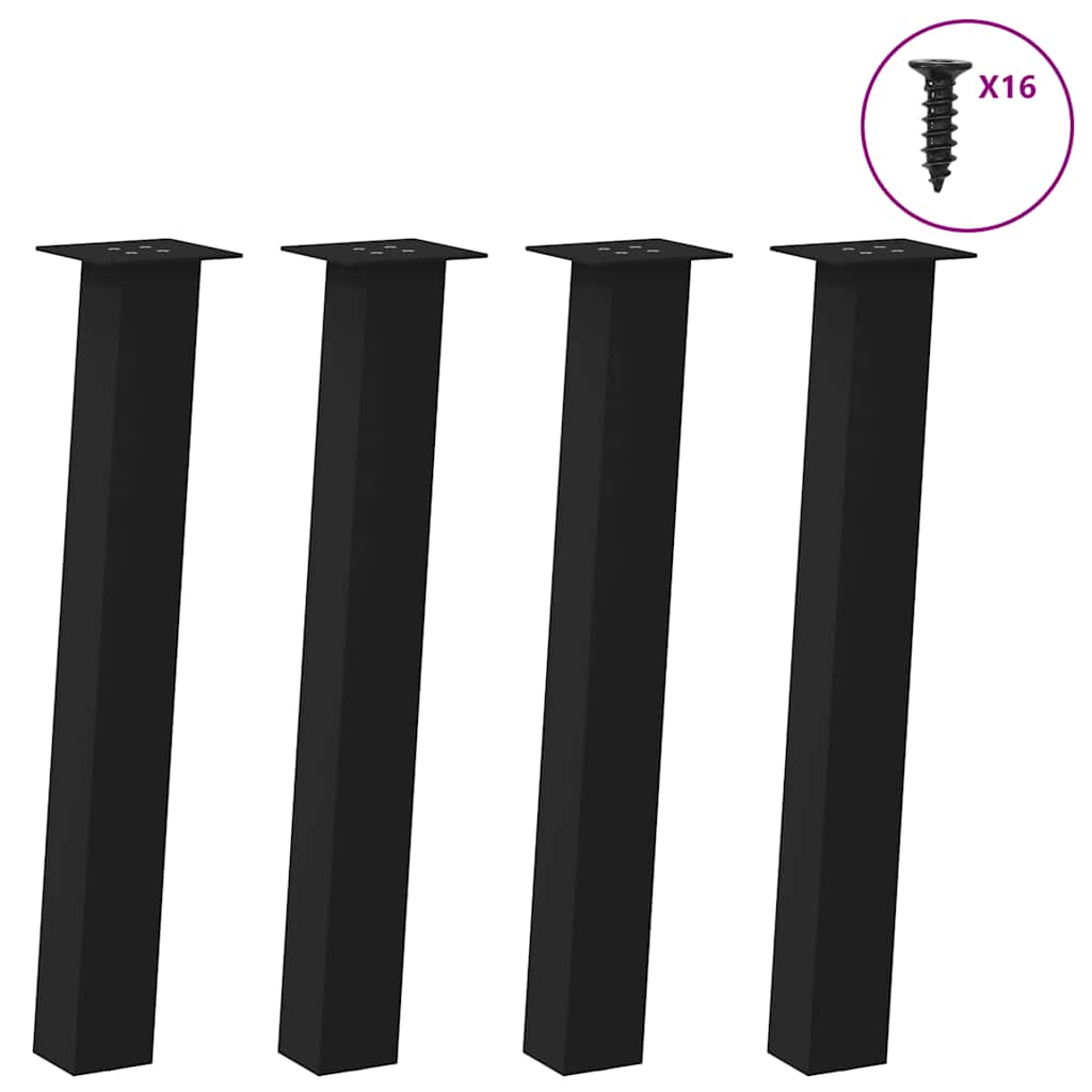 Coffee Table Legs 4 pcs Black 72 cm Steel - Style and Chic