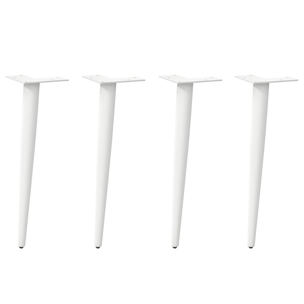 Coffee Table Legs Conical Shape 4 pcs White 30-31 cm Steel - Decor Base