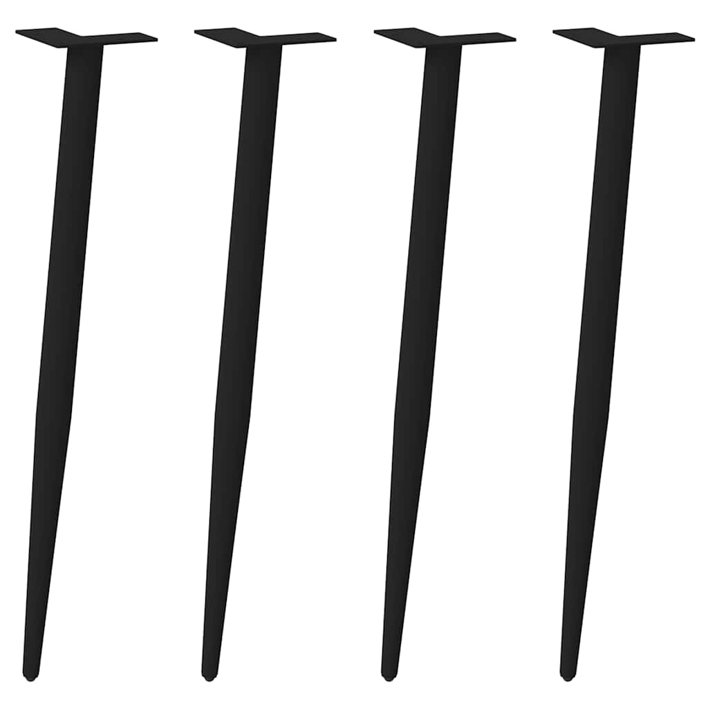 Coffee Table Legs Conical Shape 4 pcs Black 72-73 cm Steel - Millennium Furniture