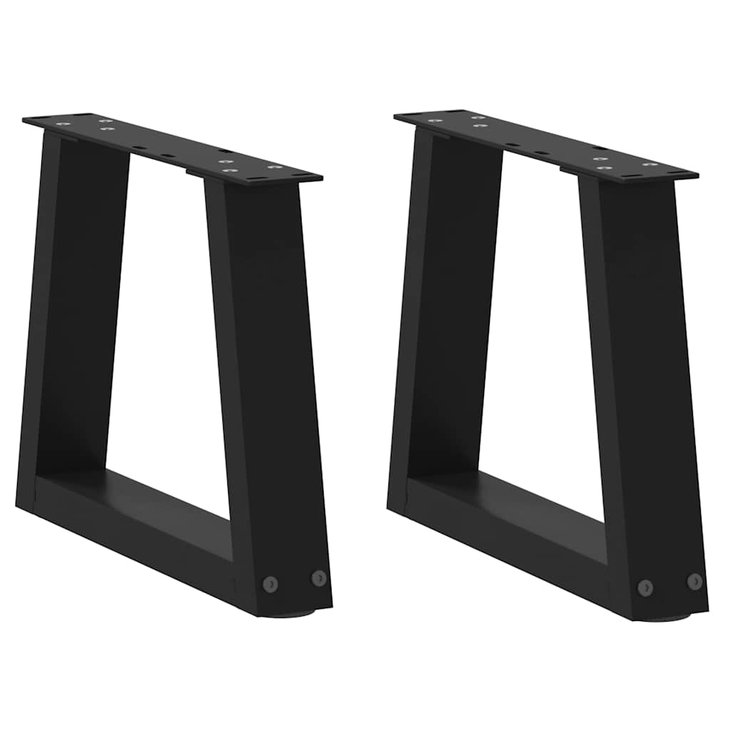 Dining Table Legs V-Shape 2 pcs Black 40x(30-31.3) cm Steel - Decor Base