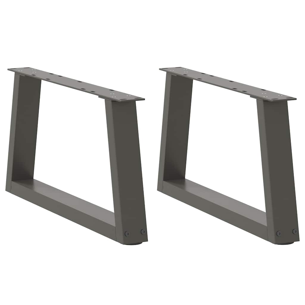 Dining Table Legs V-Shape 2 pcs Anthracite 70x(30-31.3) cm Steel - Brittle & Co