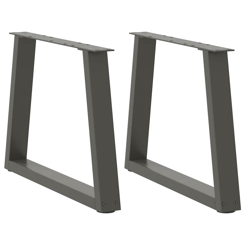 Dining Table Legs V-Shape 2 pcs Anthracite 50x(42-43.3) cm Steel - Sid & Sam