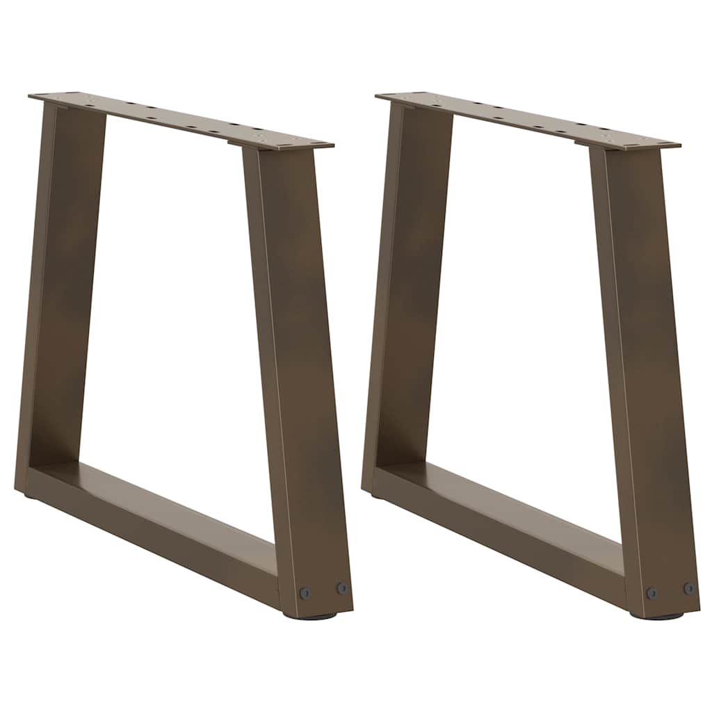 Dining Table Legs V-Shape 2 pcs Black 70x(42-43.3) cm Steel - Merlin Deals