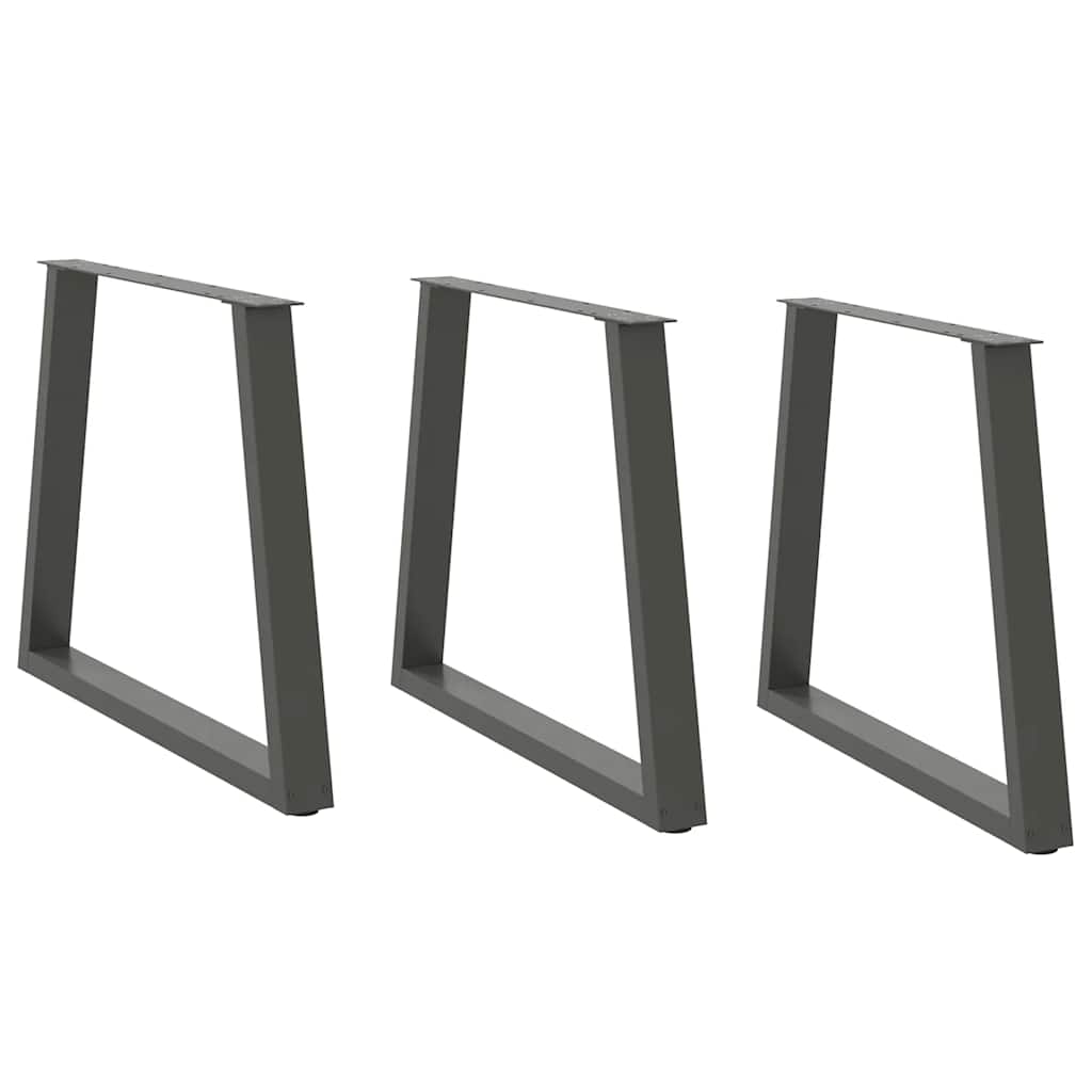 Dining Table Legs V-Shape 3 pcs Anthracite 70x(72-73.3) cm Steel - Style and Chic