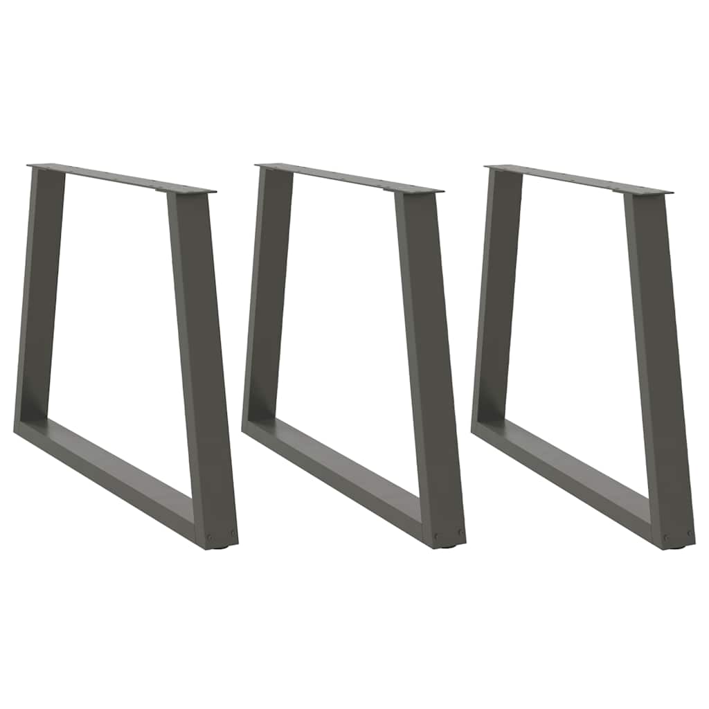Dining Table Legs V-Shape 3 pcs Anthracite 90x(72-73.3) cm Steel - Decor Base
