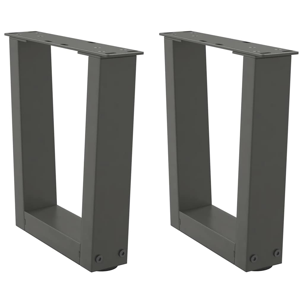 Dining Table Legs V-Shape 2 pcs Anthracite 40x(30-31.3) cm Steel - Casper Homes
