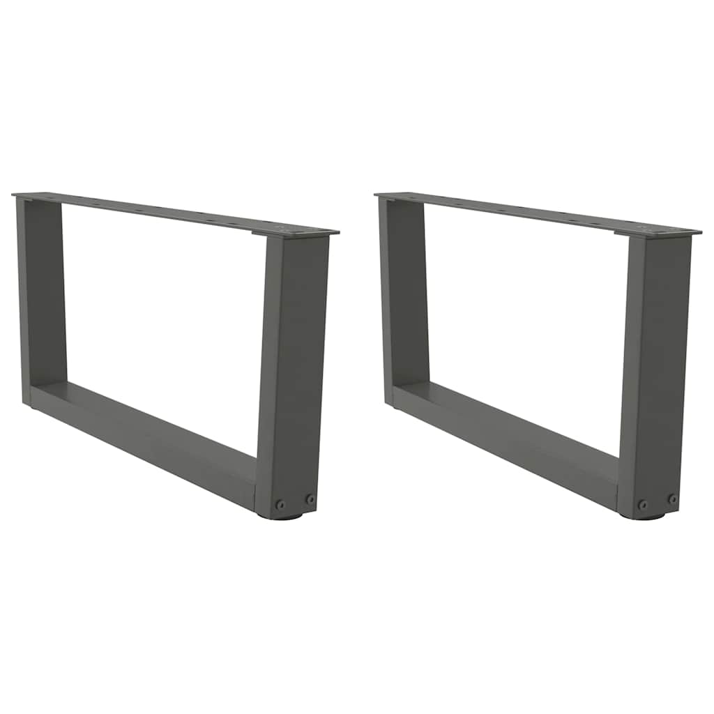 Dining Table Legs V-Shape 2 pcs Anthracite 70x(30-31.3) cm Steel - Decor Base
