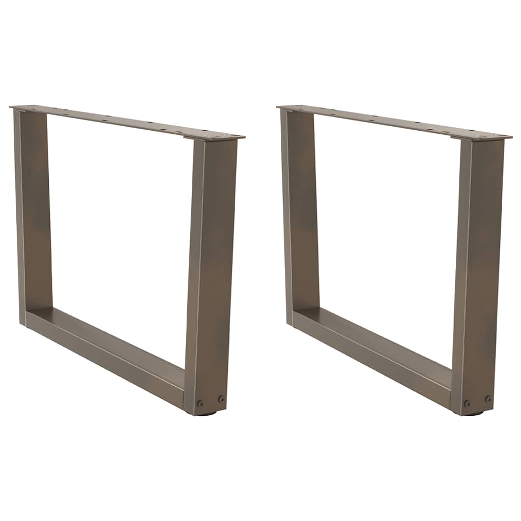 Dining Table Legs V-Shape 2 pcs Natural Steel 70x(42-43.3) cm Steel - Style and Chic
