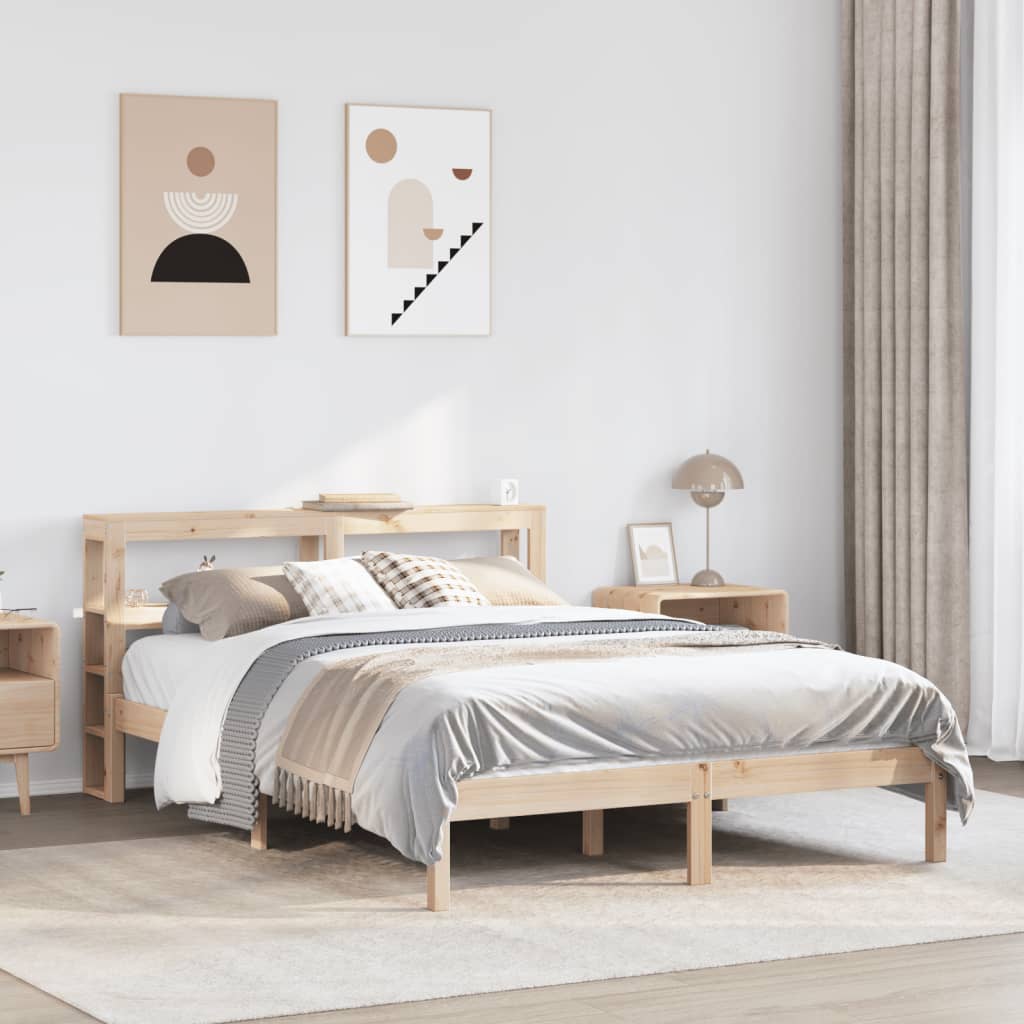 Bedframe 120x190cm Small Double Solid Wood Pine - Casper Homes