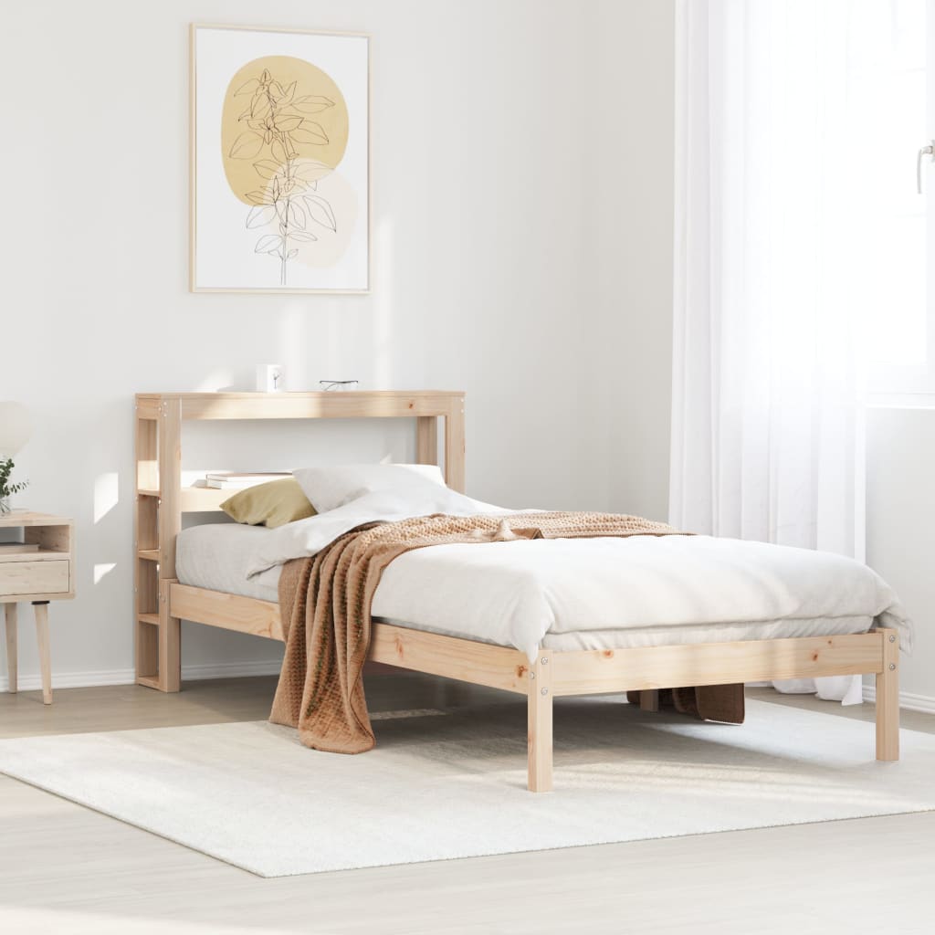 Bedframe 90x200cm Solid Wood Pine - Charlotte Dunes