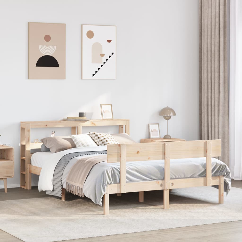 Bedframe 120x190cm Small Double Solid Wood Pine - Merkel Designers