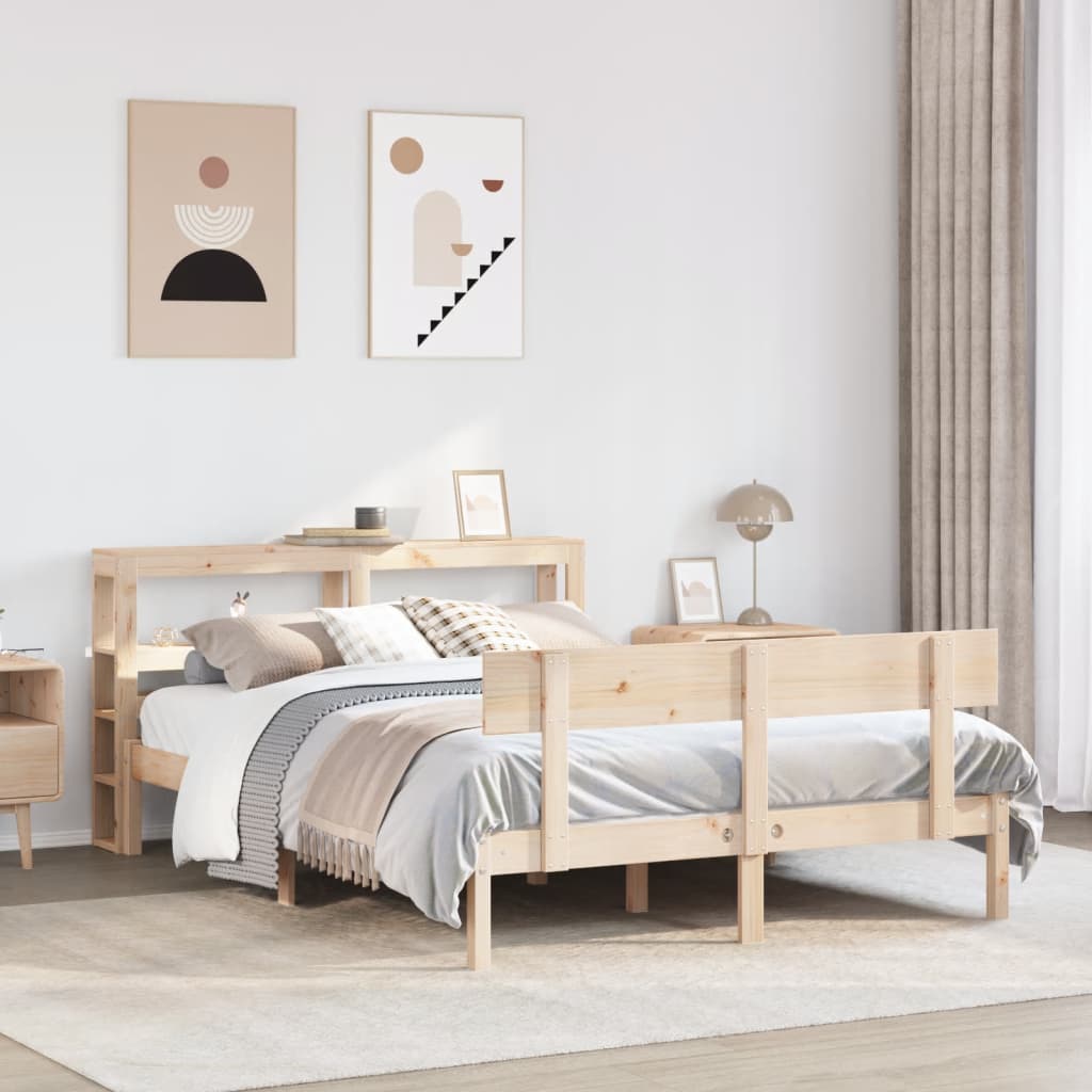 Bedframe 160x200cm Solid Wood Pine - Style and Chic
