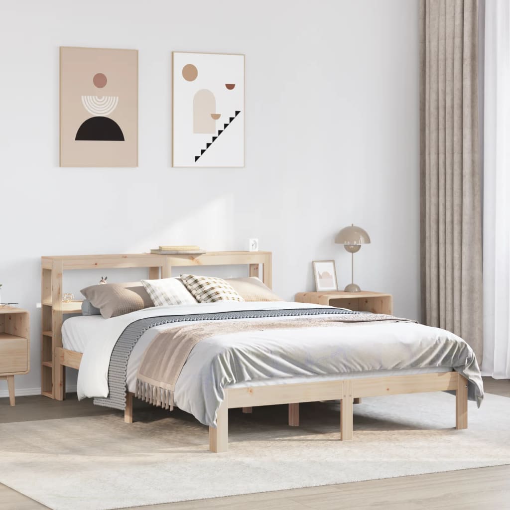 Bedframe with Headboard 140x190cm - Discount Dealers