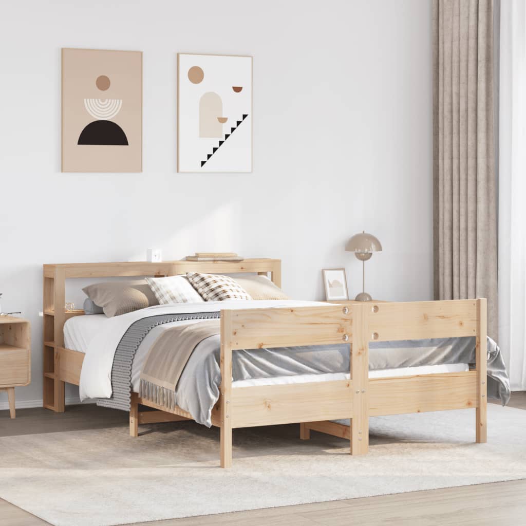 Bedframe 120x190cm Small Double Solid Wood Pine - Merkel Designers