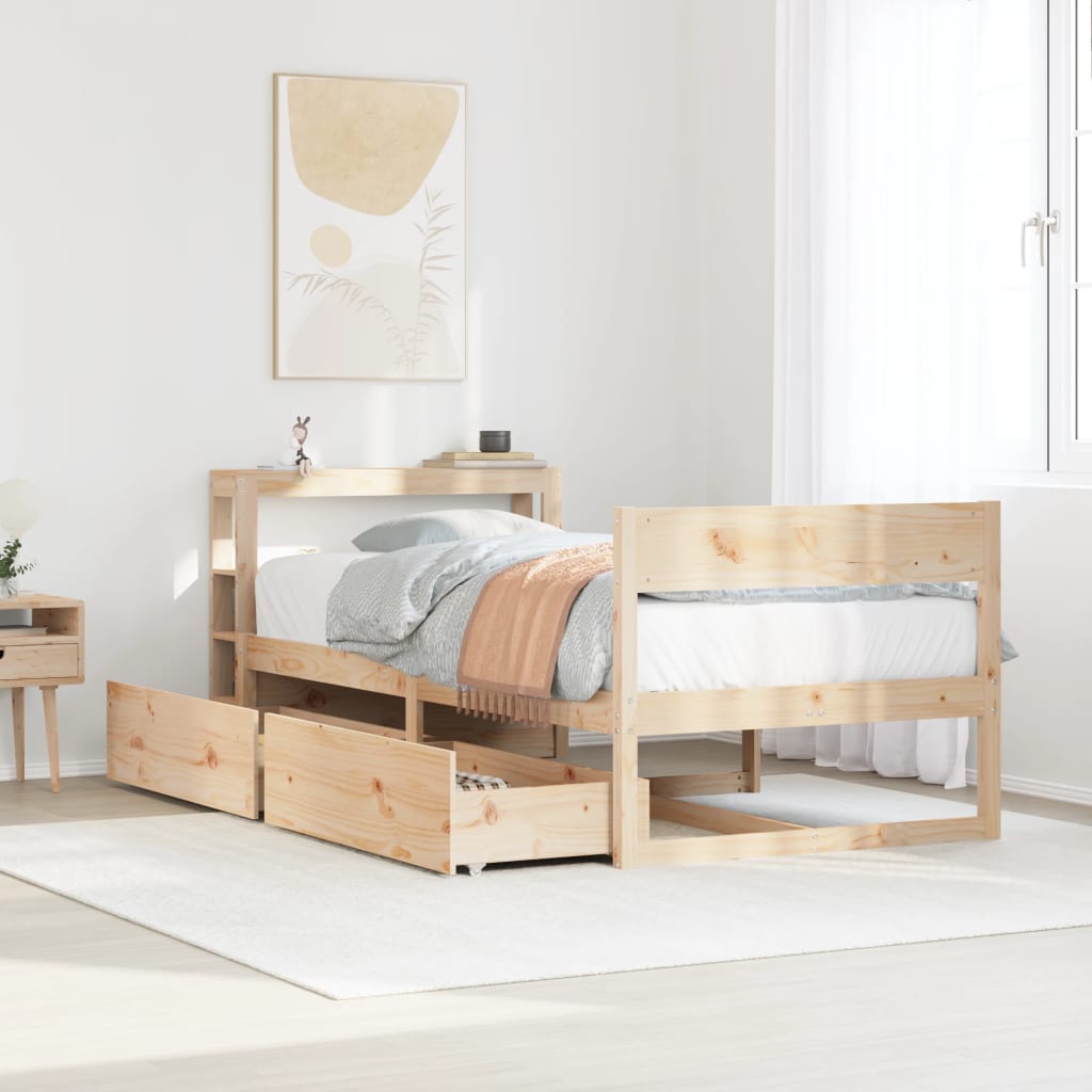 Bedframe 90x200cm Solid Wood Pine - Merkel Designers
