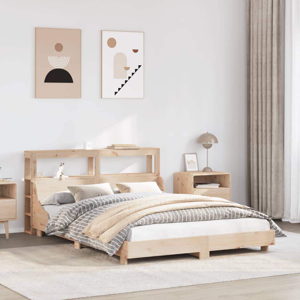 Bedframe 150x200cm King Size Solid Wood Pine - Style and Chic