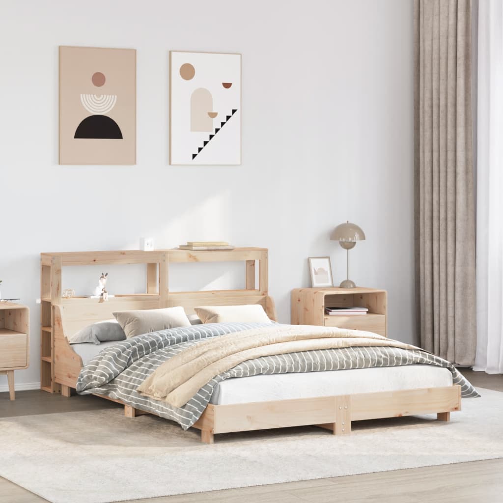 Bedframe 120x190cm Small Double Solid Wood Pine - Design Hut