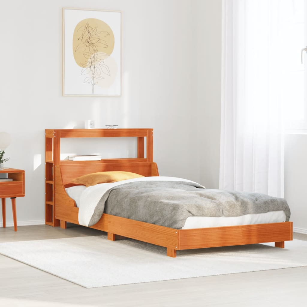 Bedframe Wax Brown 90x190cm Single Solid Wood Pine - Sid & Sam