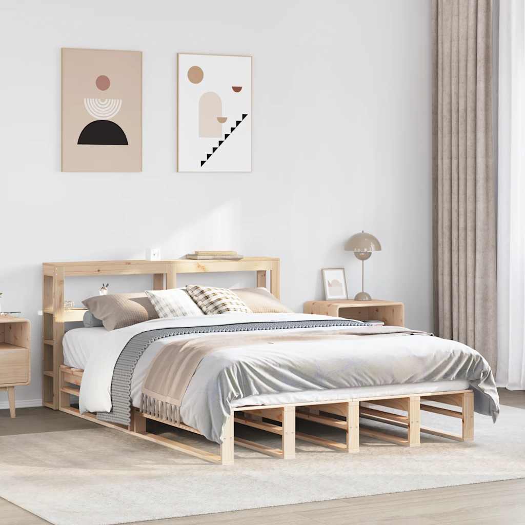Bedframe 160x200cm Solid Wood Pine - Design Hut