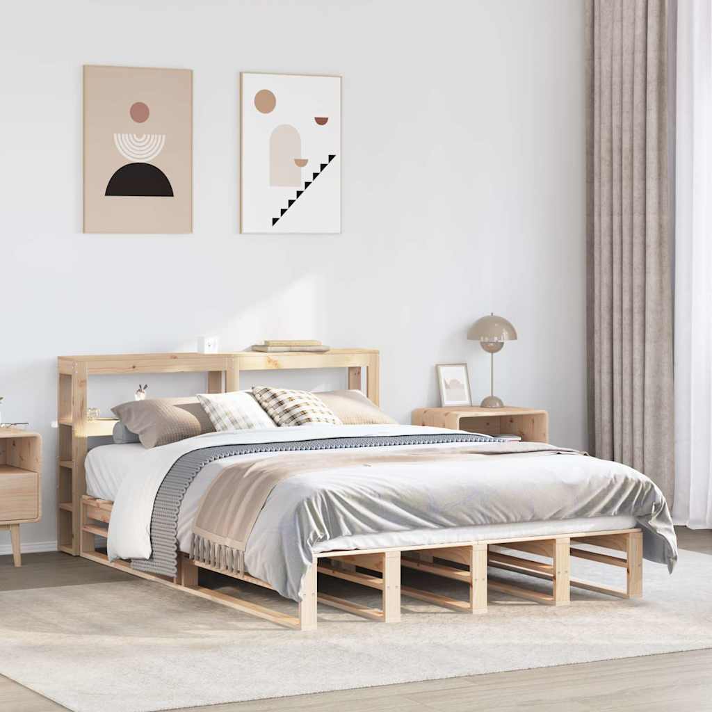 Bedframe 120x190cm Small Double Solid Wood Pine - Charlotte Dunes