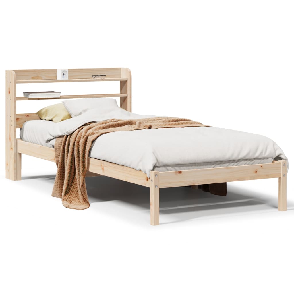 Bedframe 75x190cm Small Single Solid Wood Pine - Unbeatable Bargains