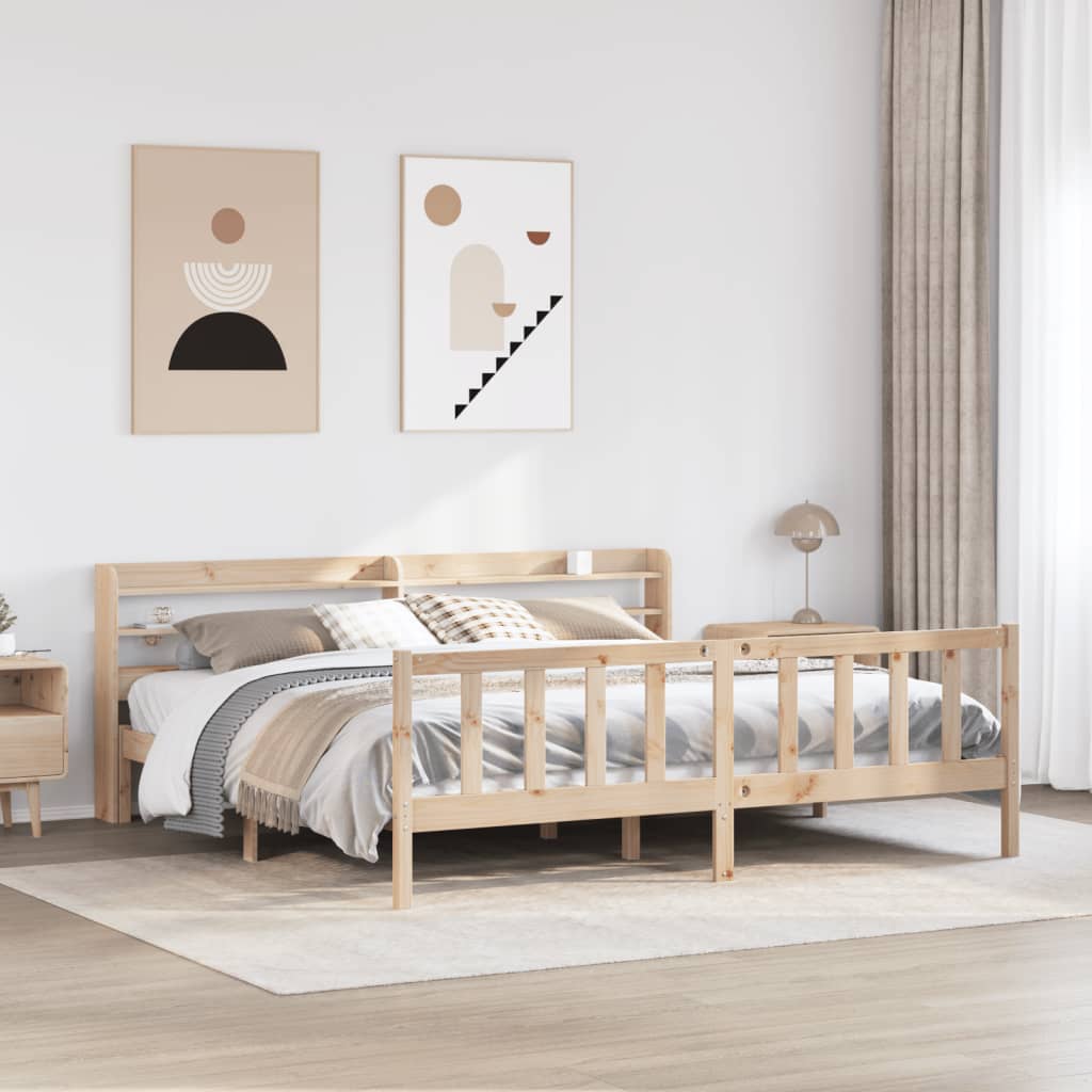 Bedframe 180x200cm Super King Solid Wood Pine - Direct Imports