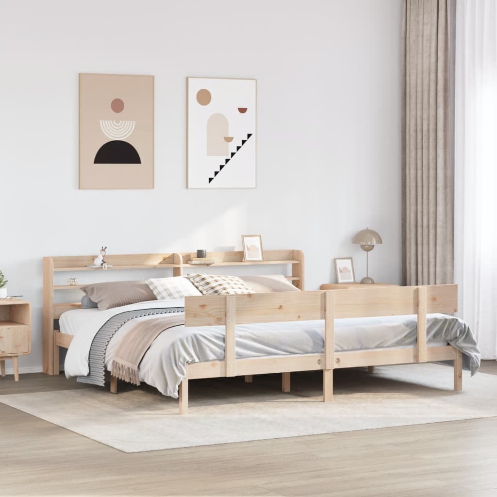 Bedframe 180x200cm Super King Solid Wood Pine - Unbeatable Bargains