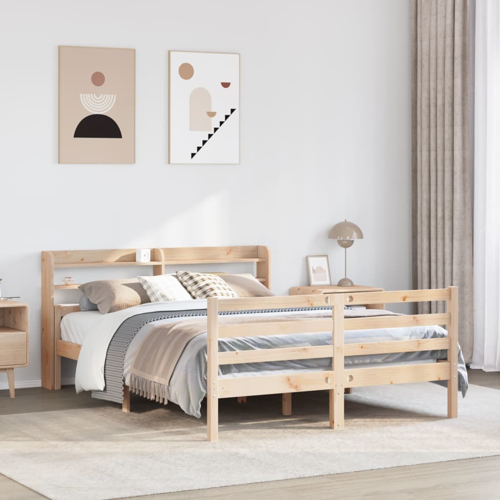 Bedframe with Headboard 140x200cm - Merlin Deals