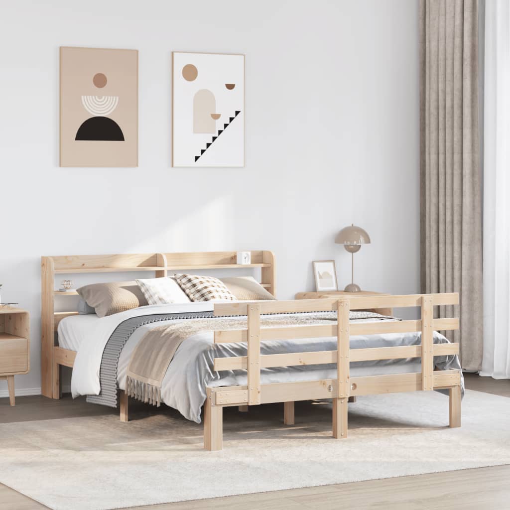 Bedframe with Headboard 140x200cm - Merlin Deals