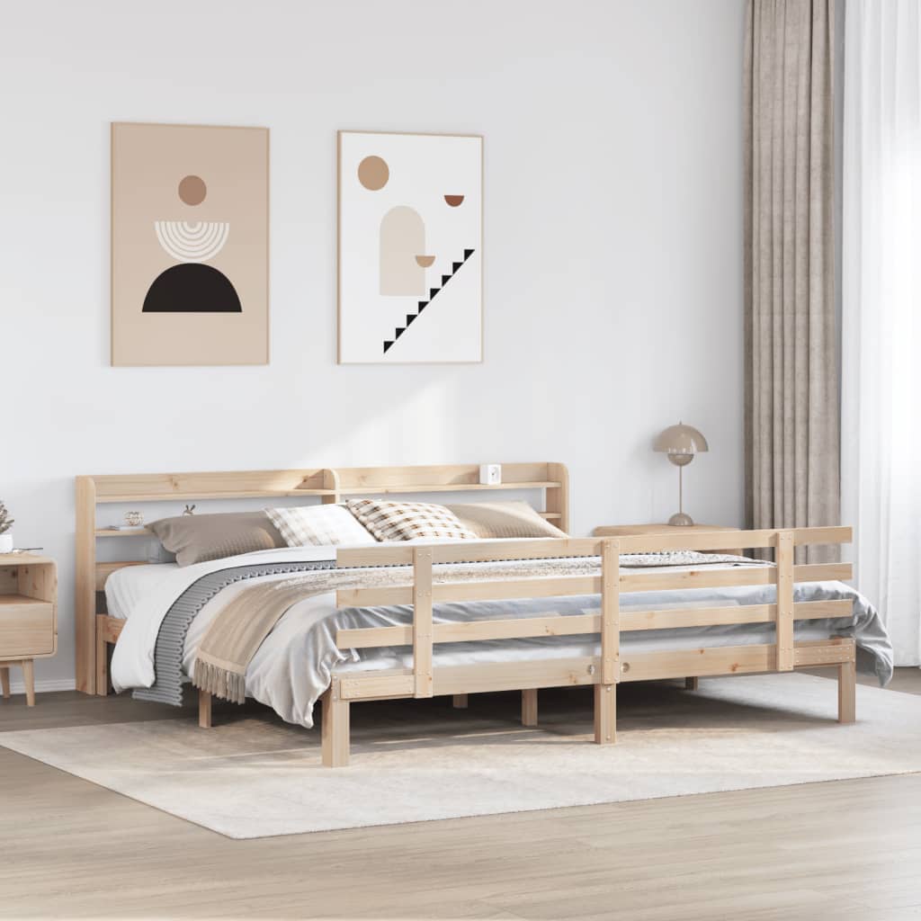 Bedframe with Headboard 180x200cm Super King - Decor Base