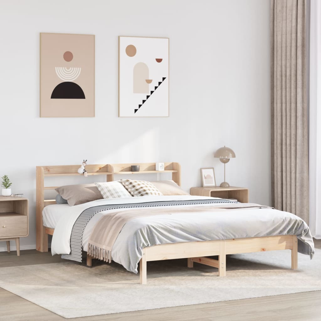 Bedframe 140x200cm Solid Wood Pine - Decor Base