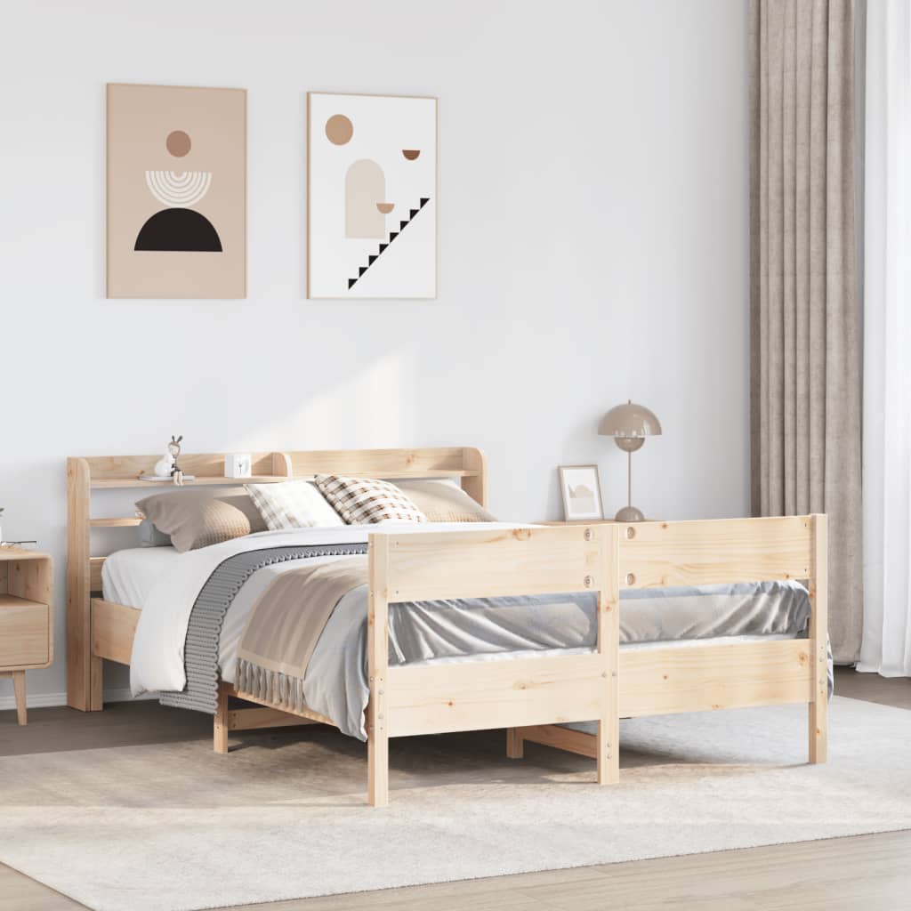 Bedframe 150x200cm King Size Solid Wood Pine - Style and Chic