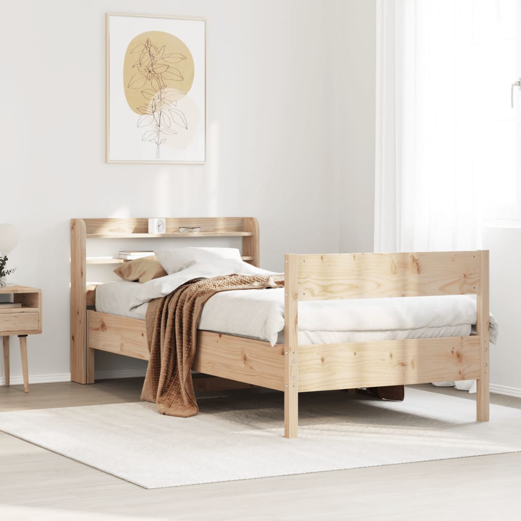 Bedframe 75x190cm Small Single Solid Wood Pine - Style and Chic