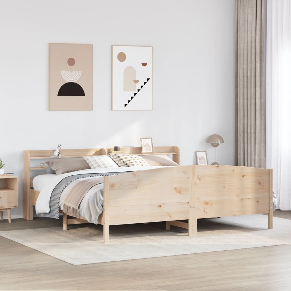 Bedframe 180x200cm Super King Solid Wood Pine - The Home Maker