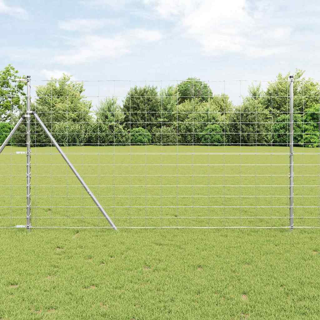 Field Fence 1.4x25 m Galvanized Steel - Design Hut