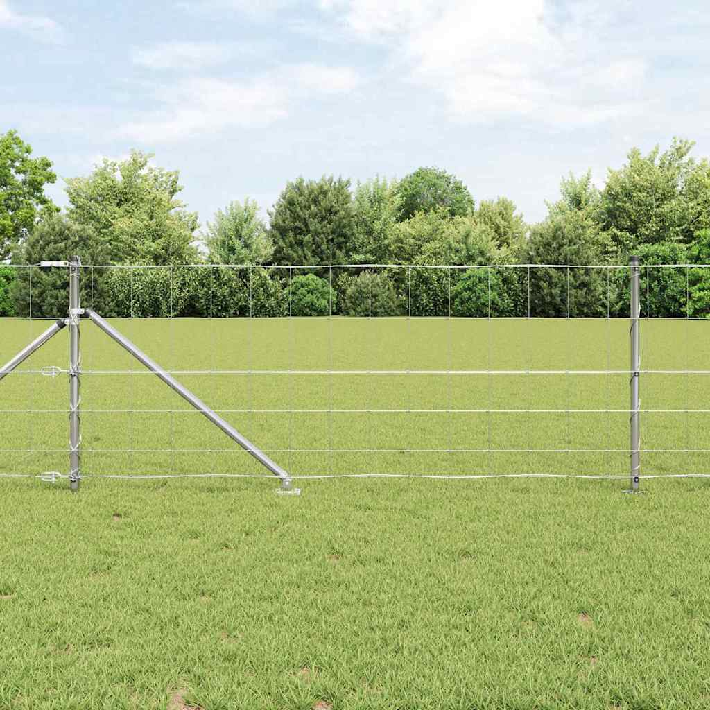 Field Fence 0.8x25 m Galvanised Steel - Design Hut