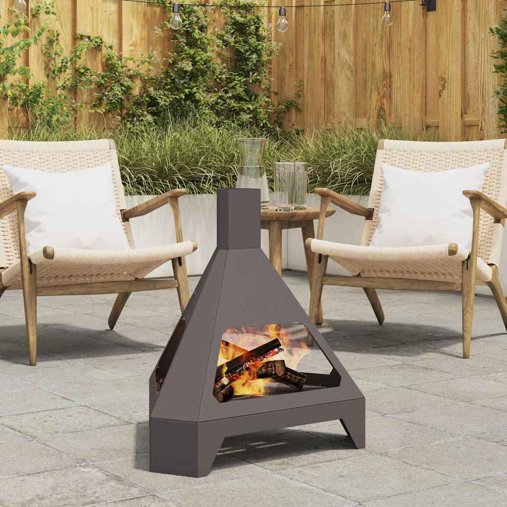 ENICOVE Fire Pit 50x43x52 cm Steel - Black - Design Hut