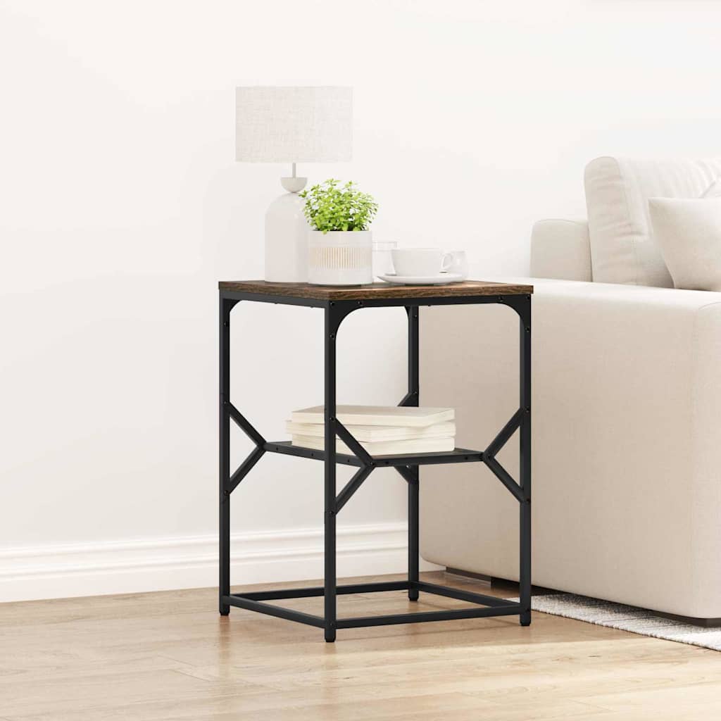 Side Table Smoked Oak 41x40x60 cm Engineered Wood - Charlotte Dunes