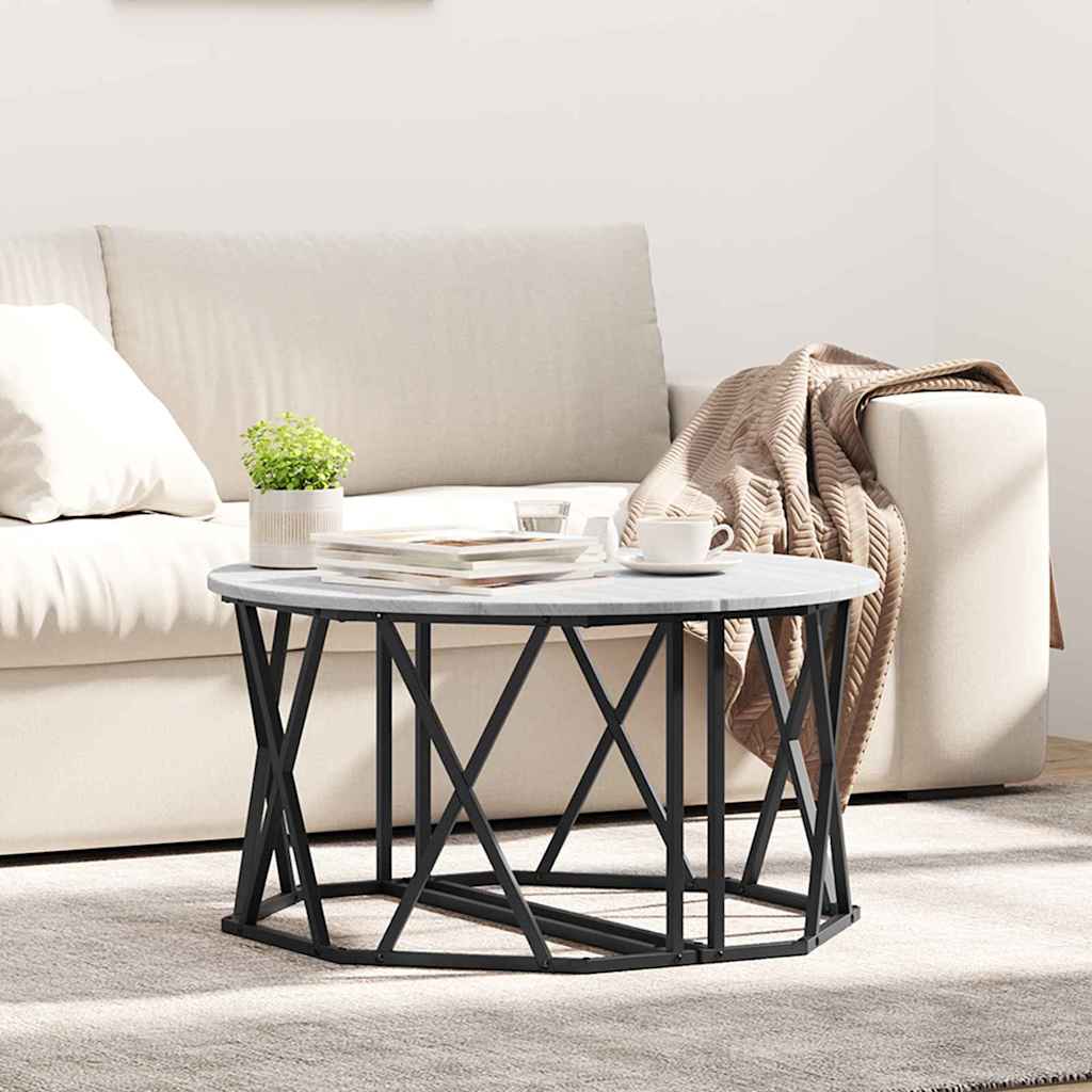 Grey Sonoma Coffee Table 80x80x42 cm Made from Engineered Wood - Merkel Designers