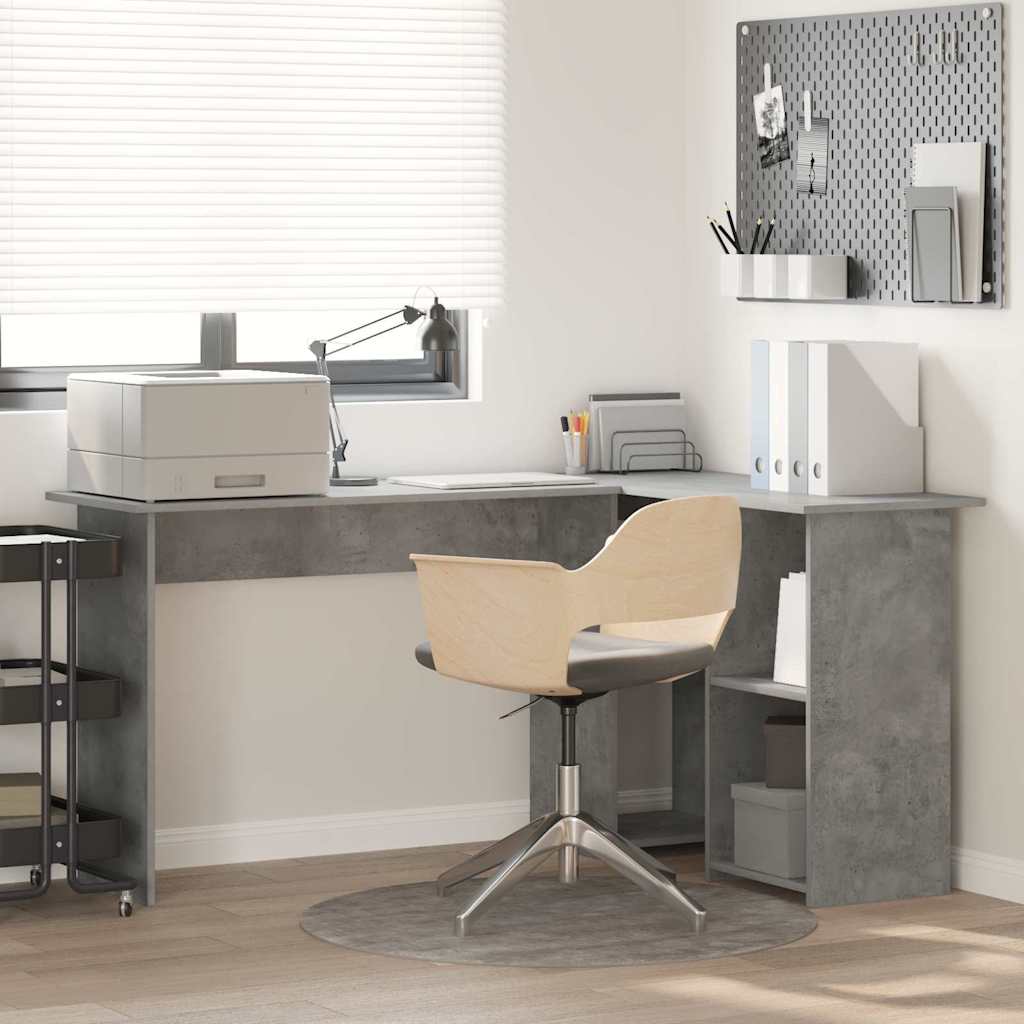 Concrete Grey Computer Desk Concrete grey Particle board - Merkel Designers