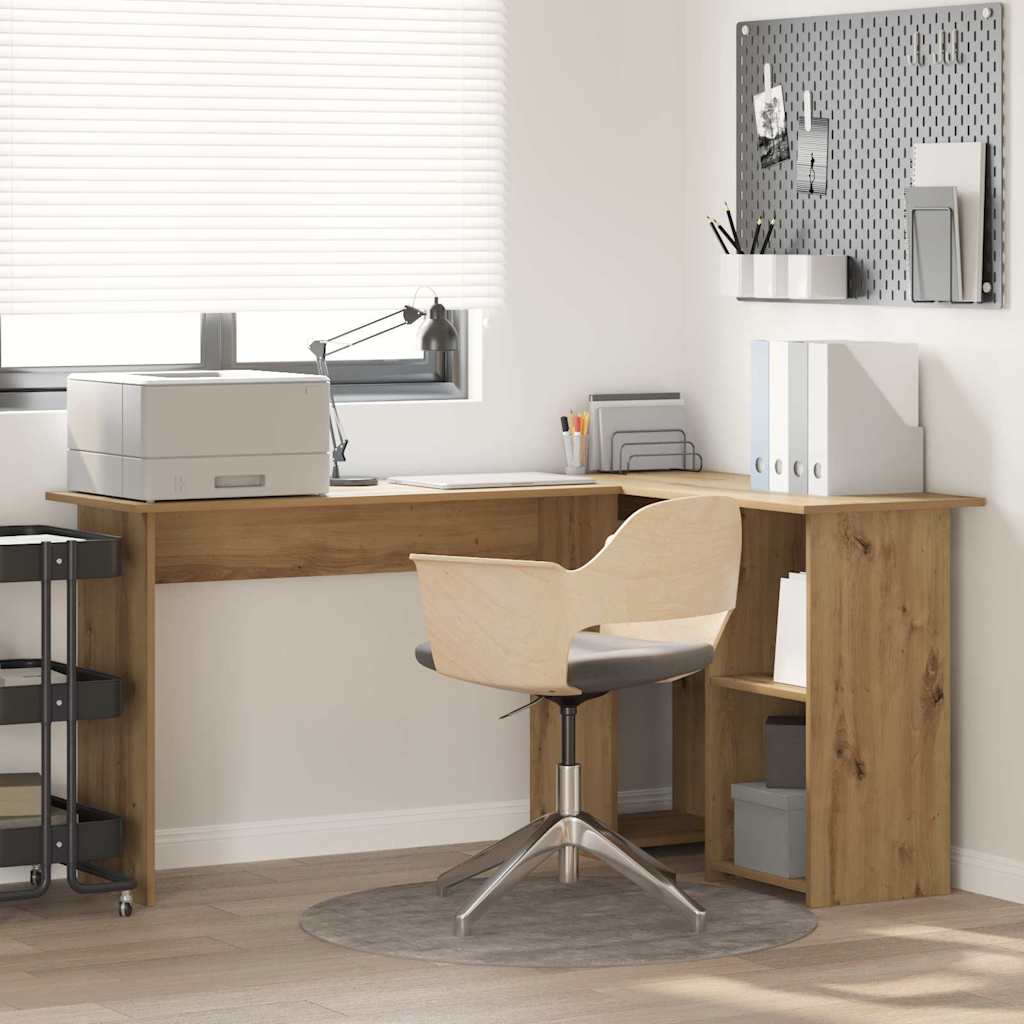 Artisan Oak Computer Desk Artisan oak Particle board Medium - All Things Good