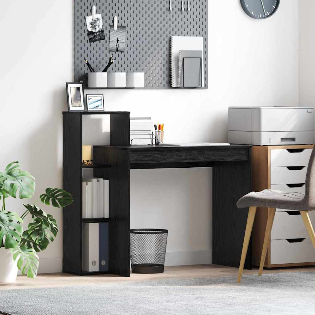 Computer Desk Black oak Engineered wood, Black oak veneer Compact - Style and Chic