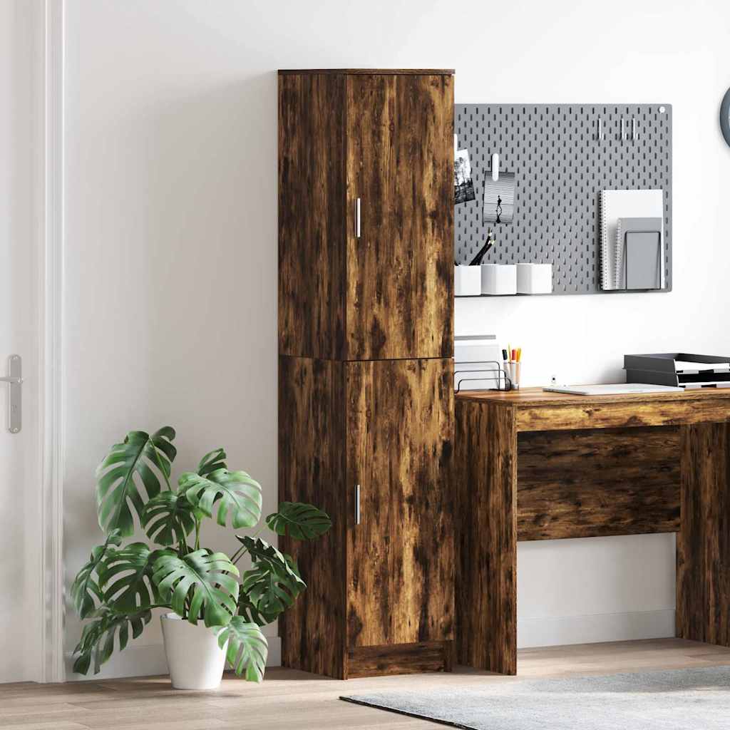 Buffet Cabinet Smoked oak Engineered wood Large Buffet Cabinet - Casper Homes