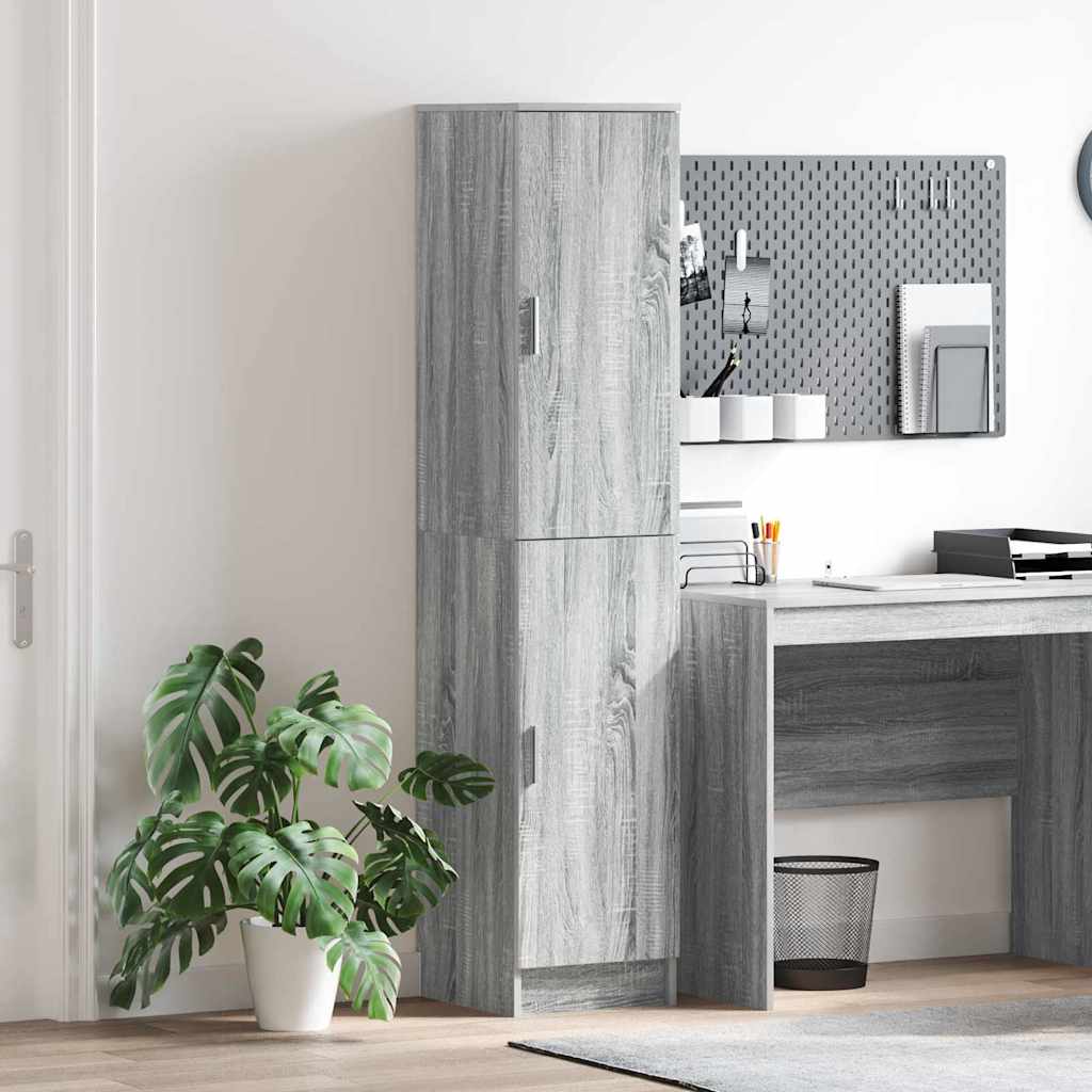Buffet Cabinet Grey sonoma MDF Medium Buffet Cabinet - Decor Base